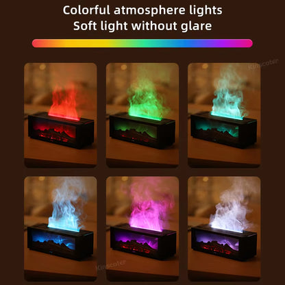 InstaRelief ™ - Fireplace Air Humidifier - Essential Oil Diffuser with LED Light & Remote Control 