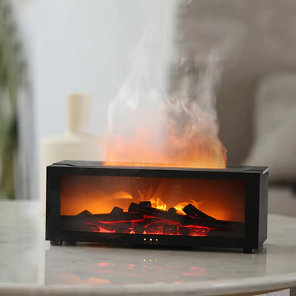 InstaRelief ™ - Fireplace Air Humidifier - Essential Oil Diffuser with LED Light & Remote Control 